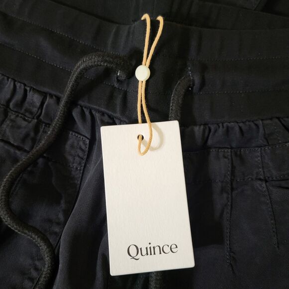 Quince Womens Black Vintage Wash Tencel Utility Jogger Pants Soft Size S New - Picture 2 of 11